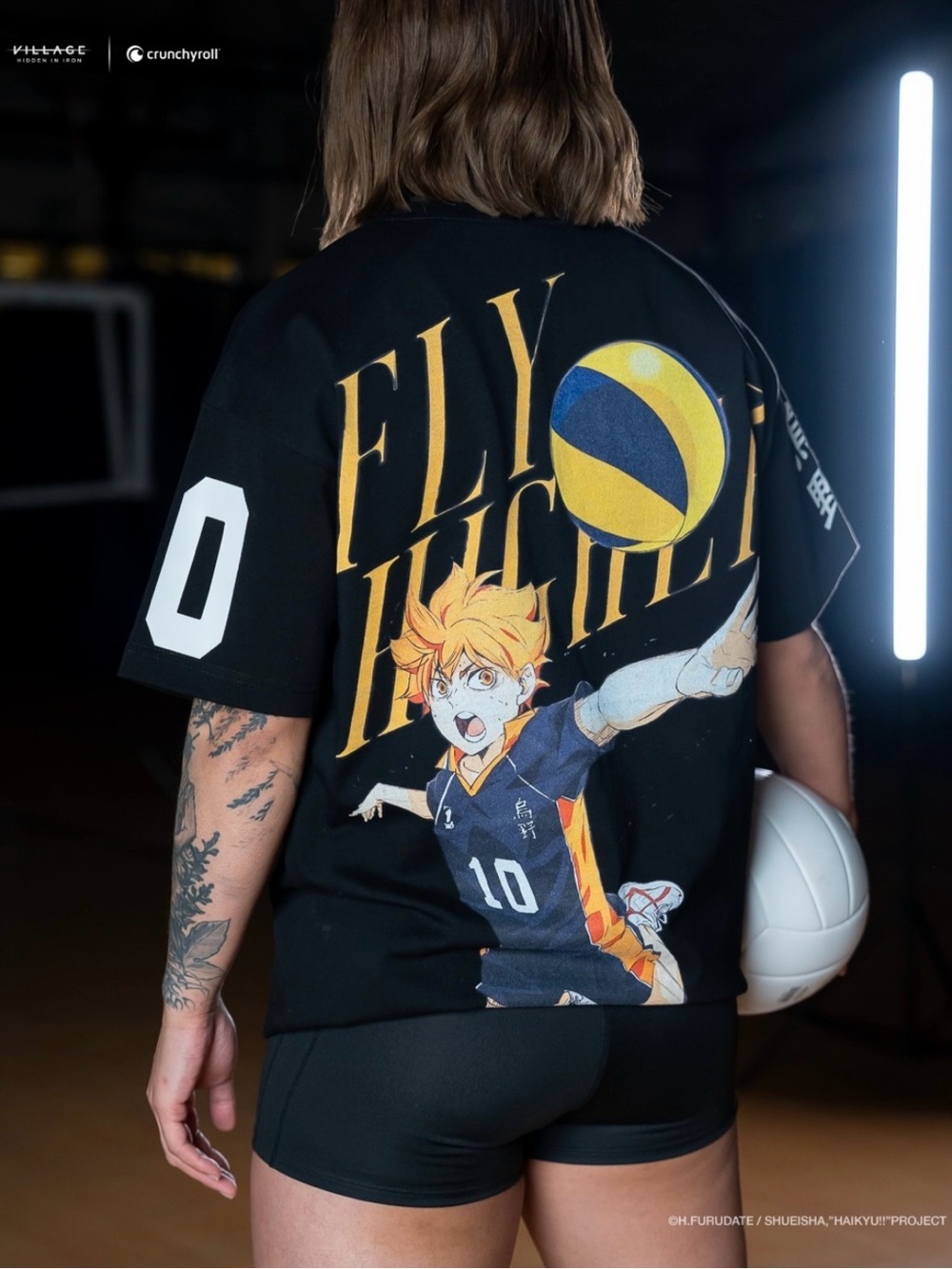 Haikyuu!! 'Fly High' Volleyball anime gym graphic Tee rare sold out shoyo hinata